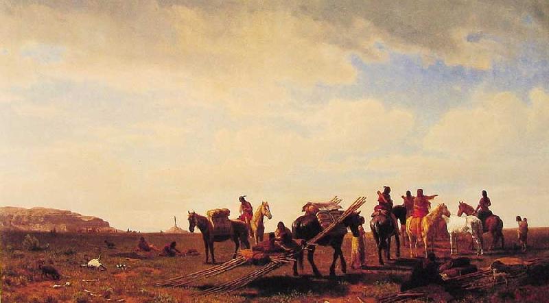 Albert Bierstadt Indians Travelling near Fort Laramie France oil painting art